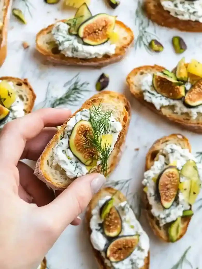 Goat Cheese Crostini Spring Appetizers
