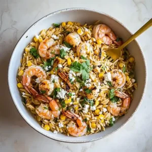 Grilled Shrimp and Corn Orzo Salad
