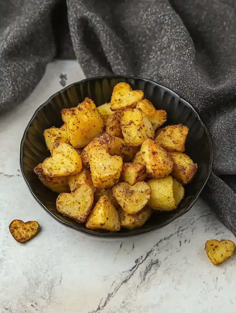Heart Shaped Air Fryer Potatoes