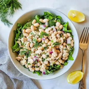 High Protein Tuna White Bean Salad