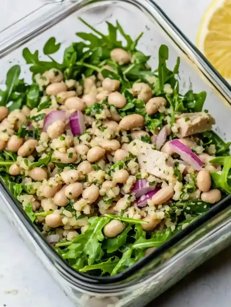 High Protein Tuna White Bean Salad