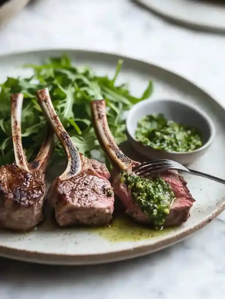 Juicy Marinated Lamb Chops with Mint Sauce