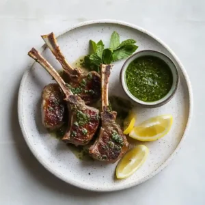 Juicy Marinated Lamb Chops with Mint Sauce
