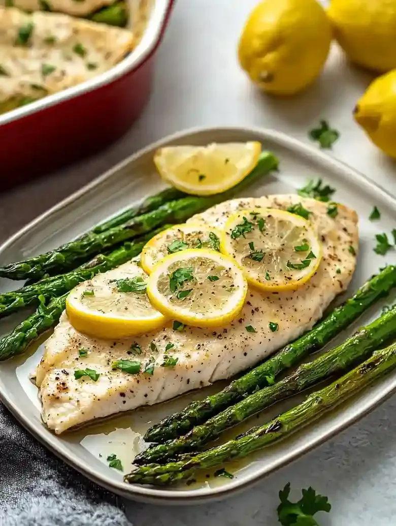 Lemon Garlic Baked Tilapia Dinner