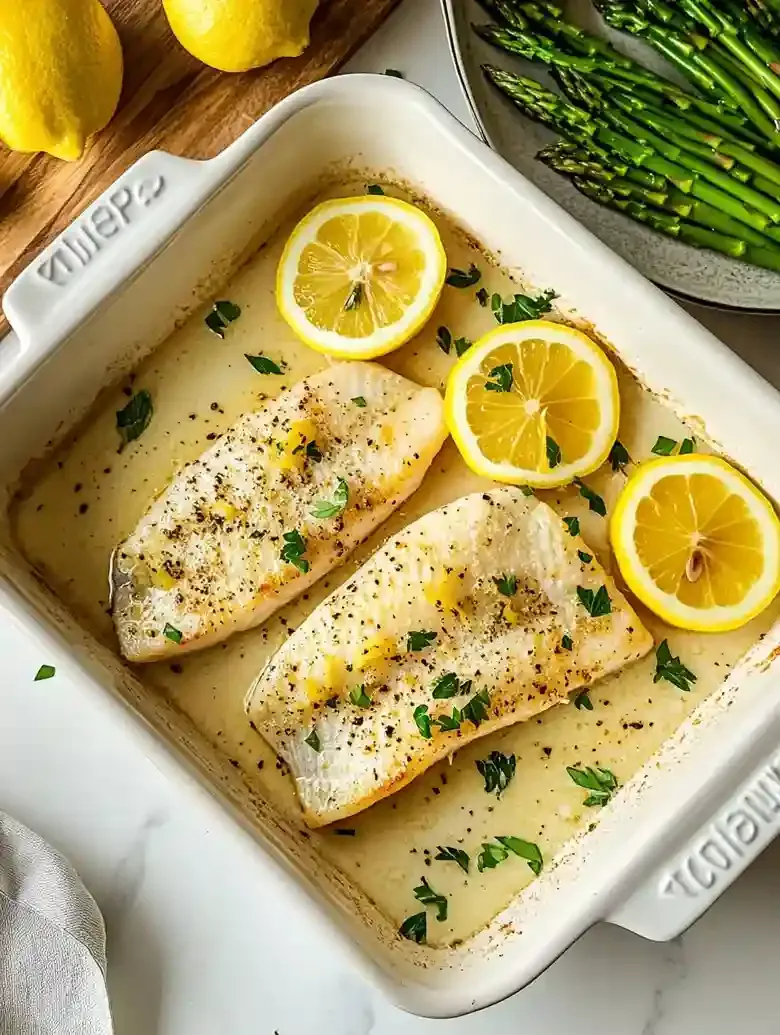 Lemon Garlic Baked Tilapia Dinner