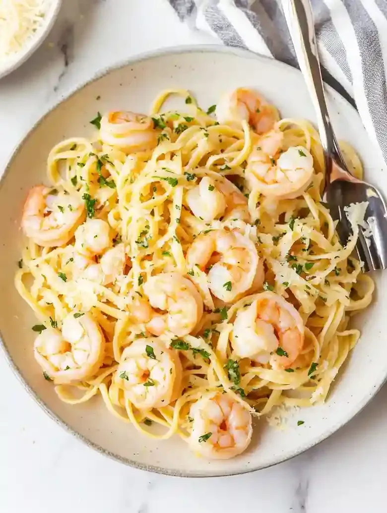 Lemon Garlic Shrimp Pasta