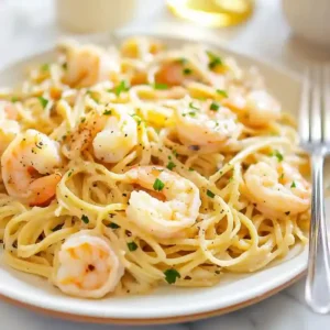 Lemon Garlic Shrimp Pasta