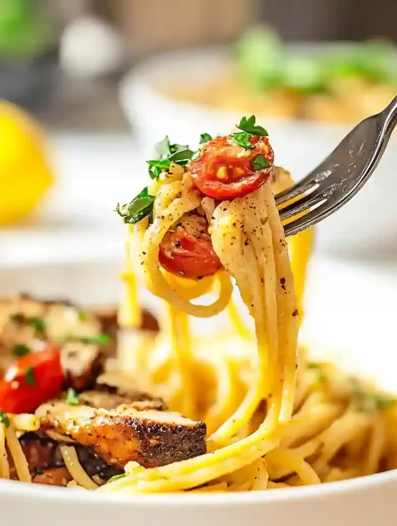 Lemon Herb Chicken Spaghetti