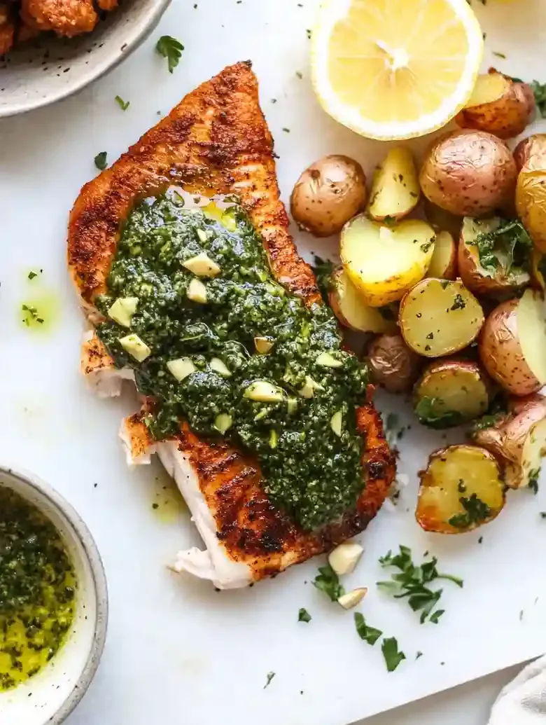 Lemony chive parmesan potato salad