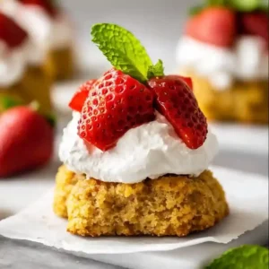 Lightened Up Strawberry Shortcake Dessert