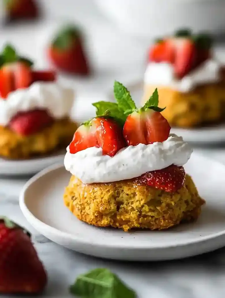 Lightened Up Strawberry Shortcake Dessert
