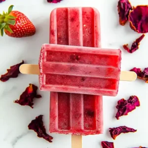 Mexican Hibiscus Strawberry Ice Pops
