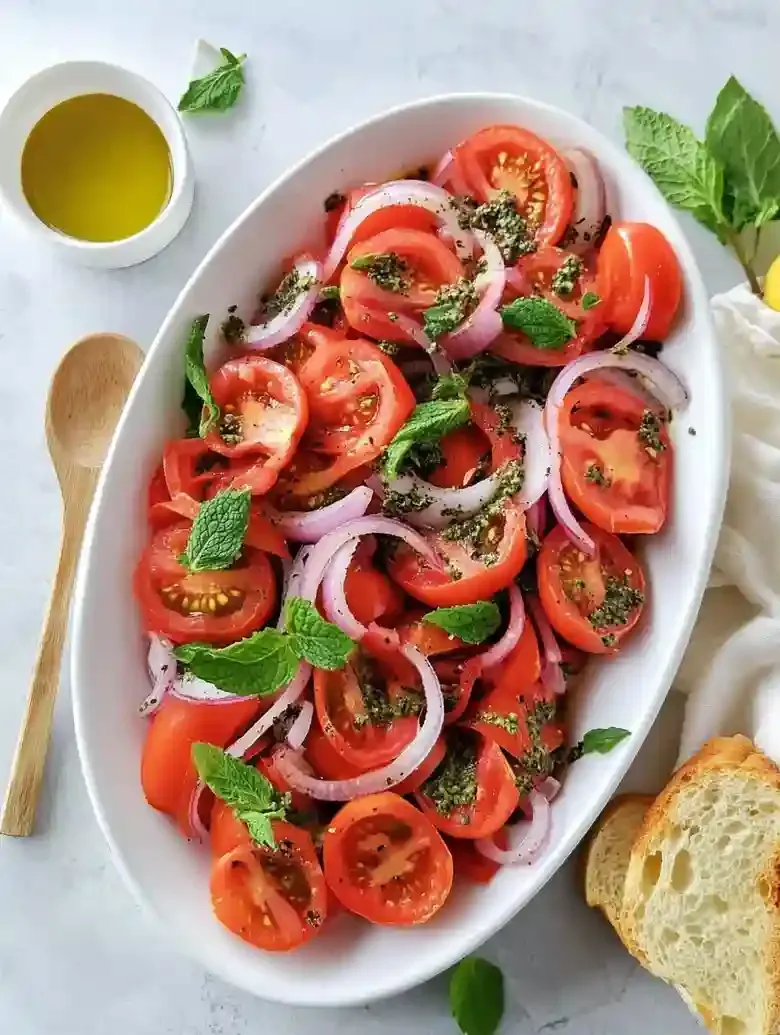 Middle Eastern Tomato Salad with Onion Recipes