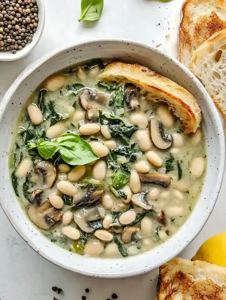 One Pot White Bean Mushroom Stew