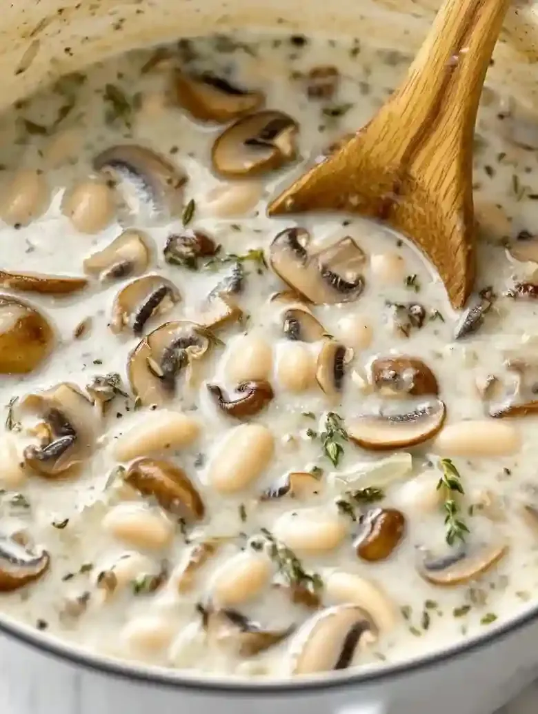 One Pot White Bean Mushroom Stew