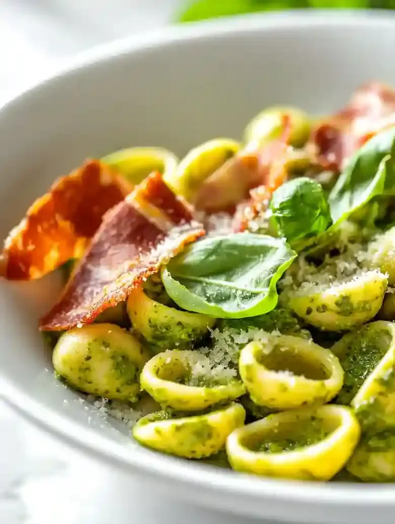 Orecchiette with Pea Pesto Sauce