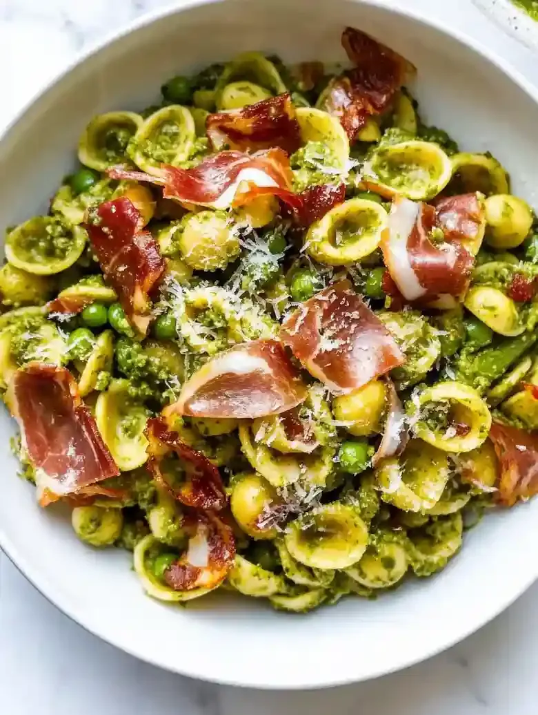 Orecchiette with Pea Pesto Sauce