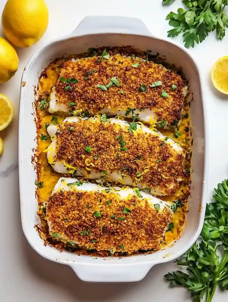 Oven Baked Parmesan Crusted Cod Recipe