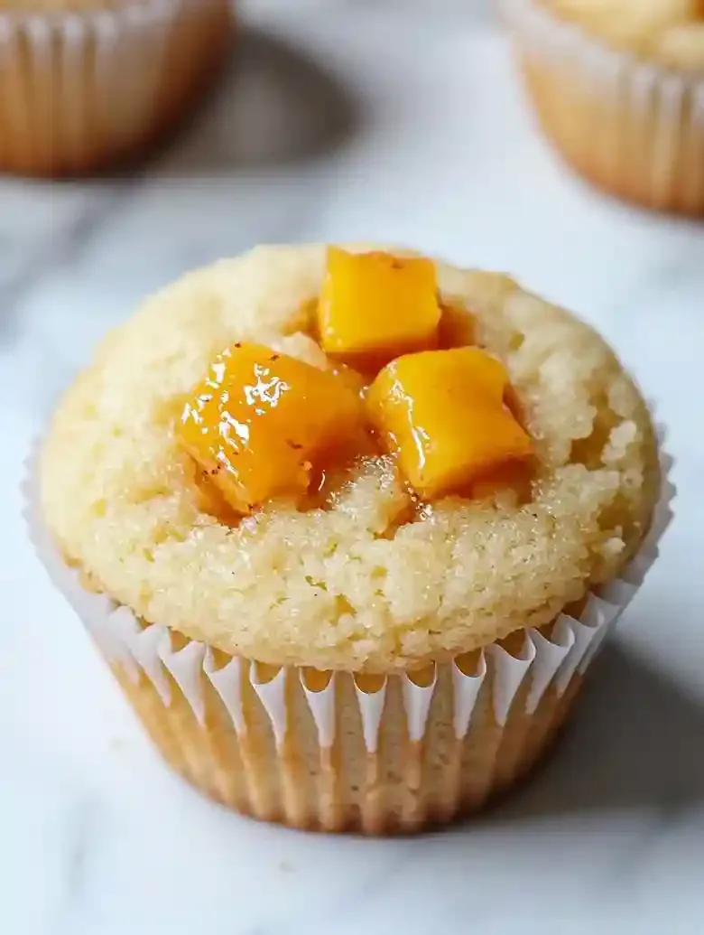 Peach Cupcakes With Buttercream Frosting