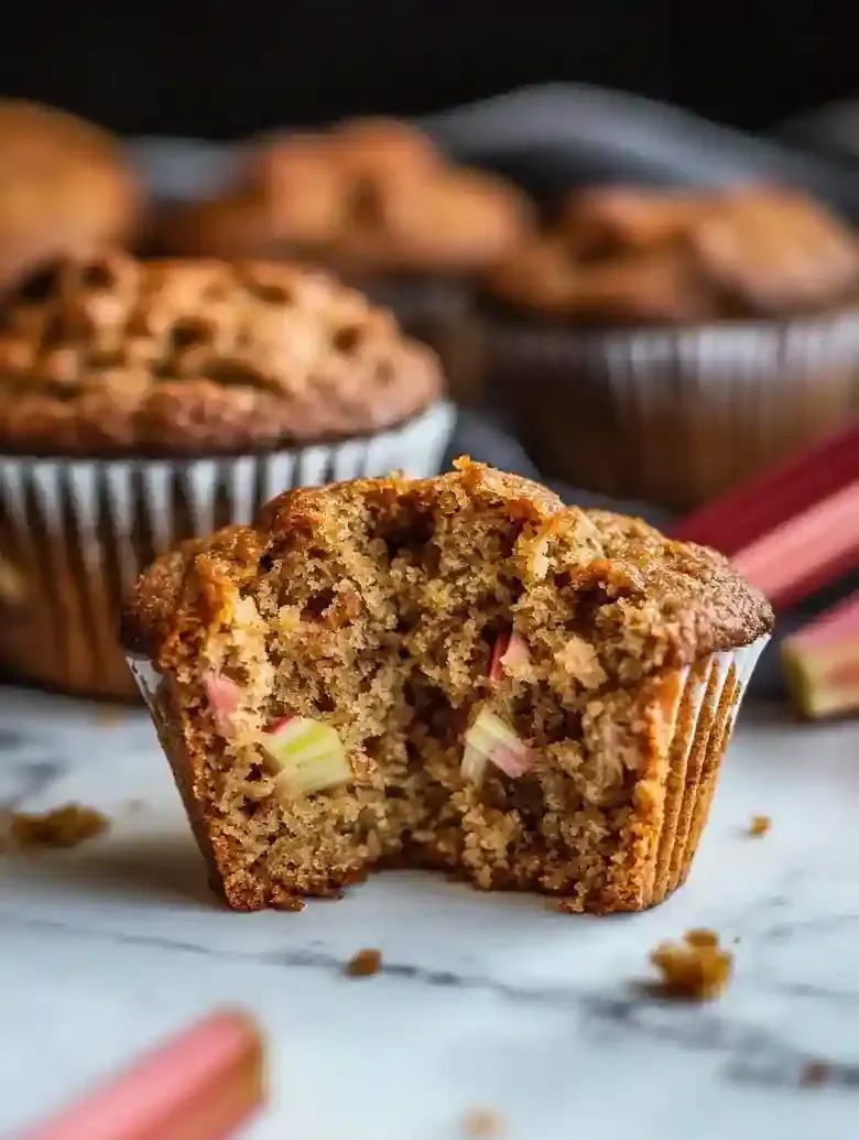 Rhubarb Cupcakes with Tender Crumb