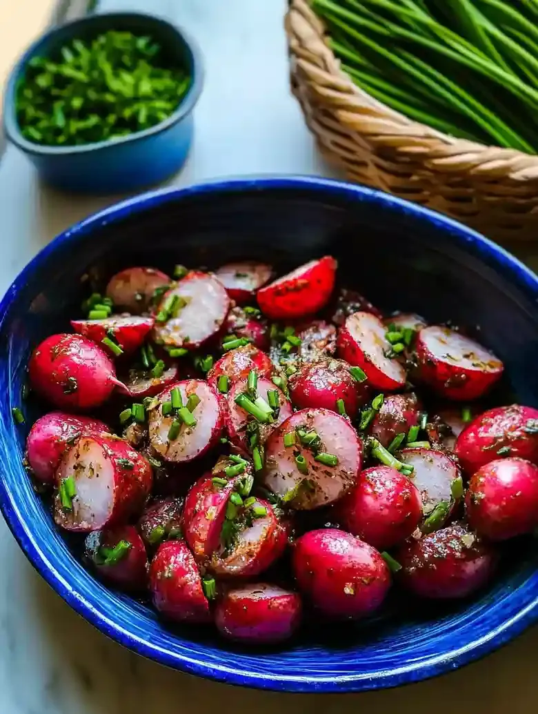 Roasted Radishes with Chive Butter Appetizer