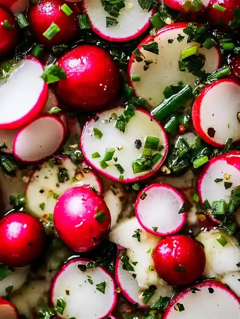 Roasted Radishes with Chive Butter Appetizer