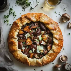 Rustic Wild Mushroom Tart with Chanterelles