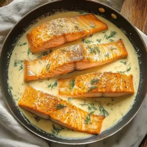 Salmon with Creamy Lemon Dill Sauce