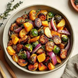 Sausage and Veggies with Maple Dijon Sauce