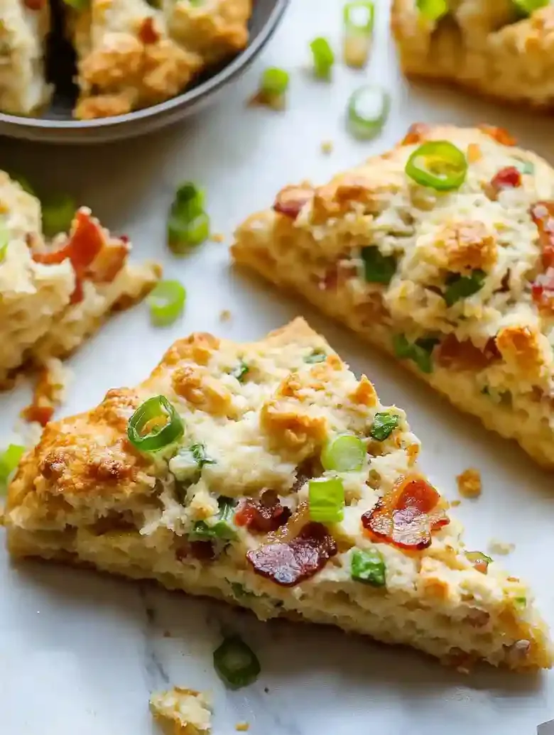 Savory Bacon Cheddar Scallion Scones