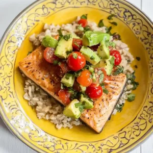 Seared Salmon with Tomato Avocado Salsa