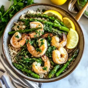 Shrimp and Asparagus Skillet Dinner