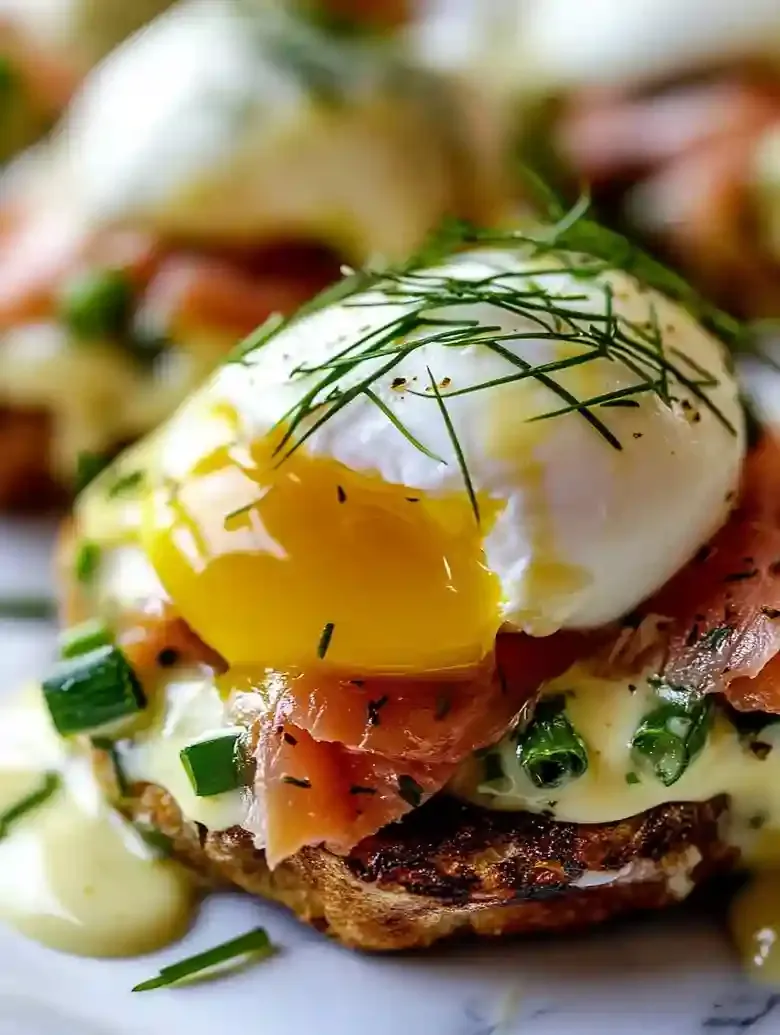 Smoked Salmon Eggs Benedict with Onion Recipes