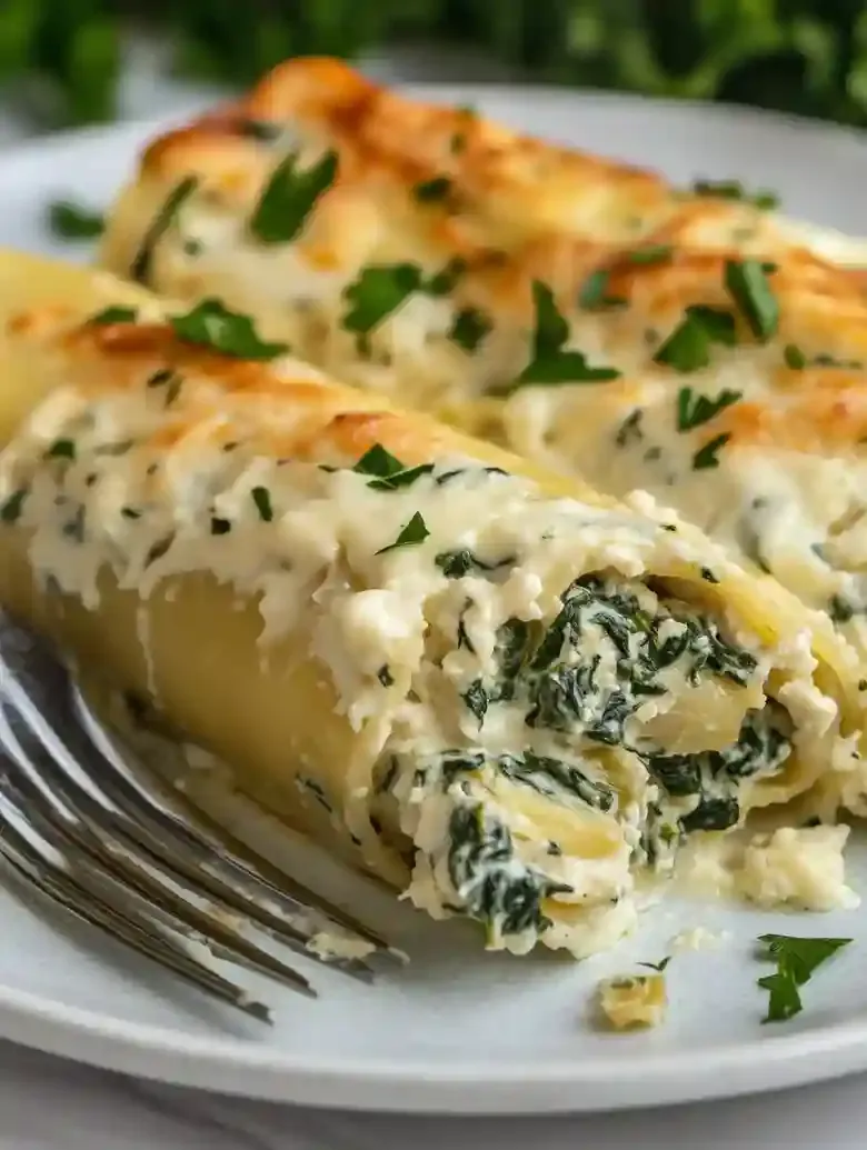 Spinach Artichoke Chicken Manicotti Recipe