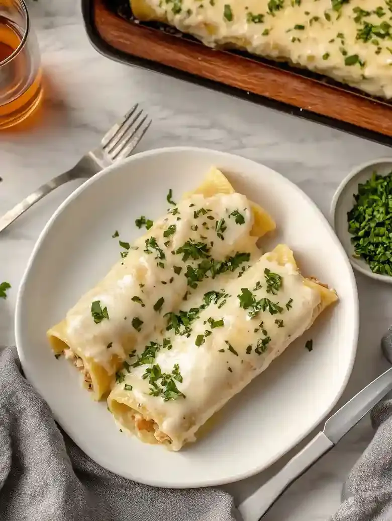 Spinach Artichoke Chicken Manicotti Recipe