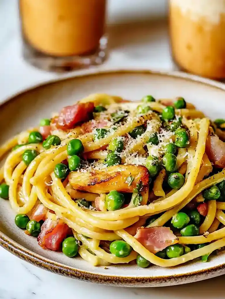 Spring Spaghetti Carbonara