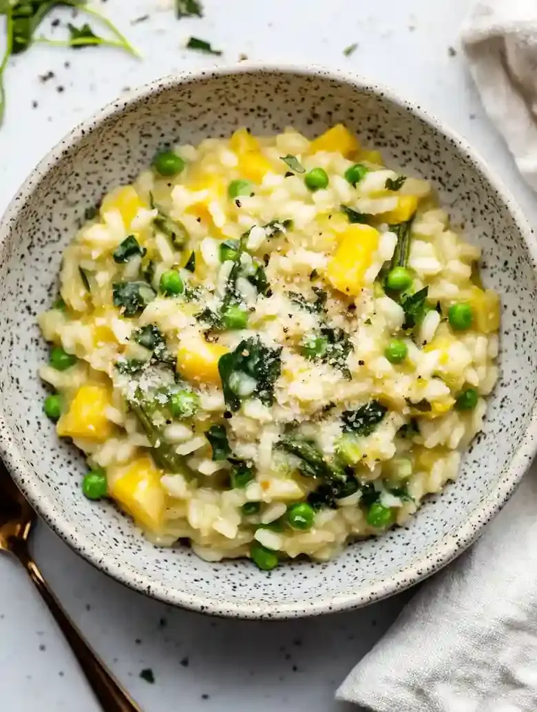 Spring Vegetable Risotto with Asparagus and Peas