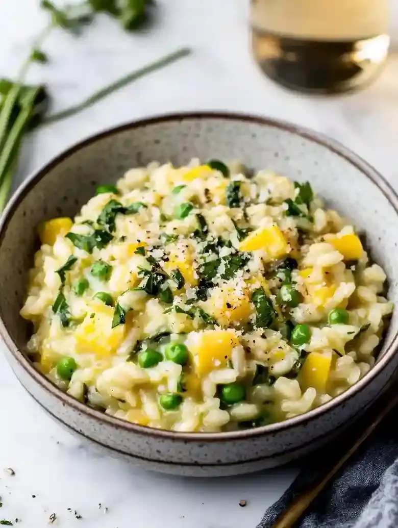 Spring Vegetable Risotto with Asparagus and Peas