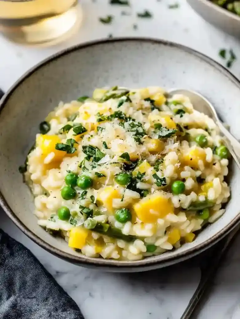 Spring Vegetable Risotto with Asparagus and Peas