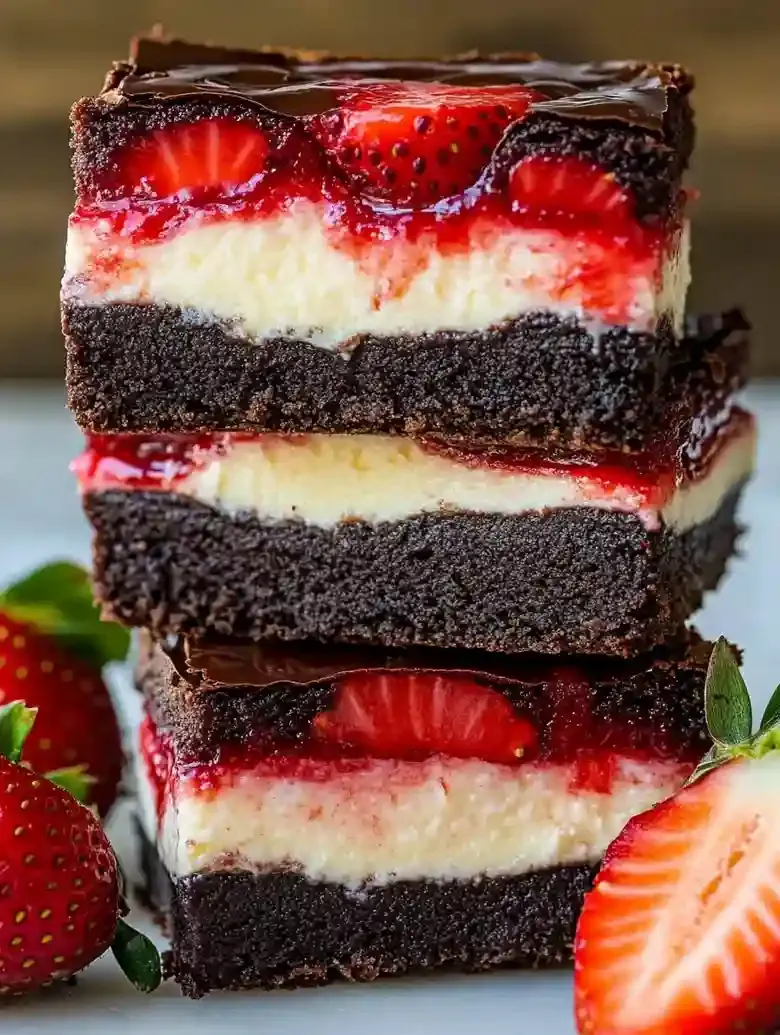 Strawberry Cheesecake Brownies Dessert