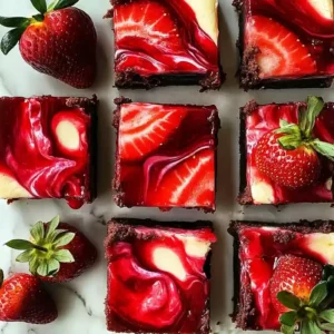 Strawberry Cheesecake Brownies Dessert