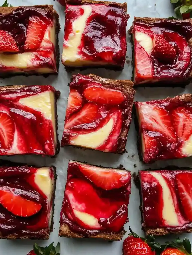 Strawberry Cheesecake Brownies Dessert