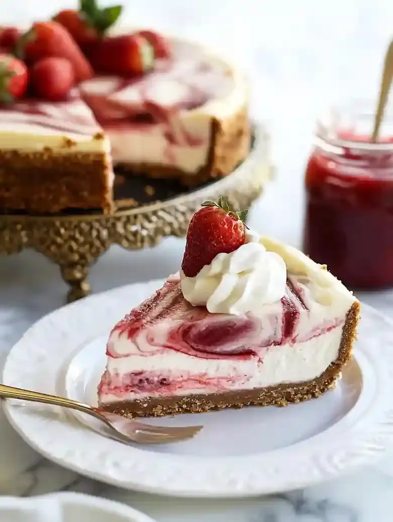 Strawberry Rhubarb Cheesecake