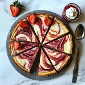 Strawberry Rhubarb Cheesecake