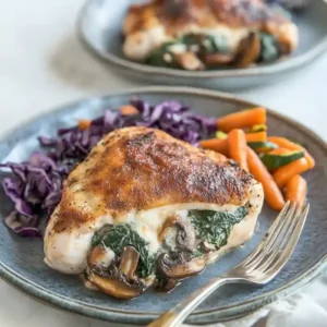 Stuffed Chicken Breasts with Mushroom and Spinach