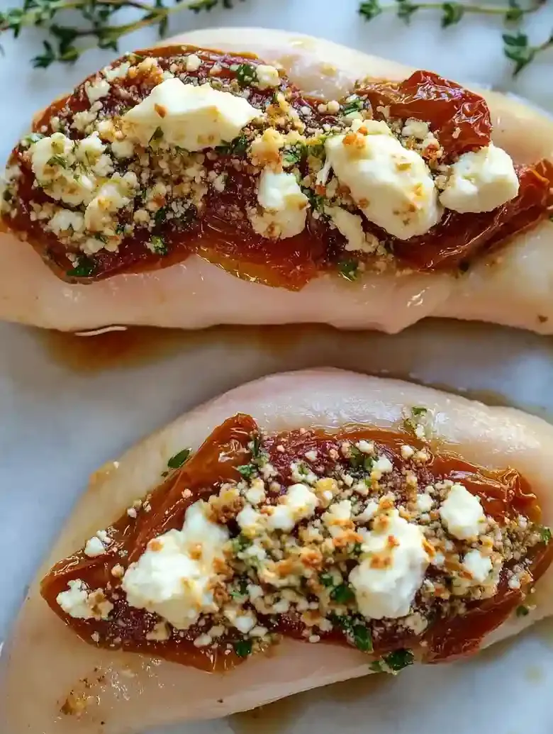 Sun-dried Tomato Goat Cheese Stuffed Chicken