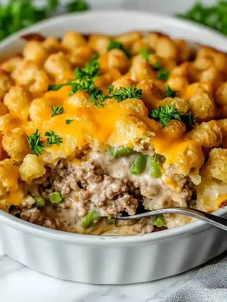 Tater Tot Casserole with Green Beans