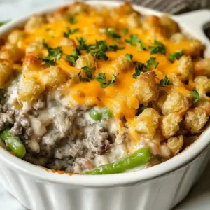 Tater Tot Casserole with Green Beans