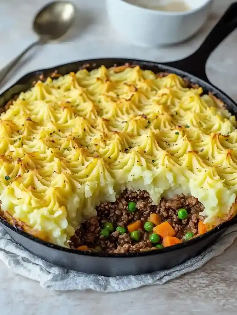 Traditional Shepherds Pie with Lamb and Vegetables