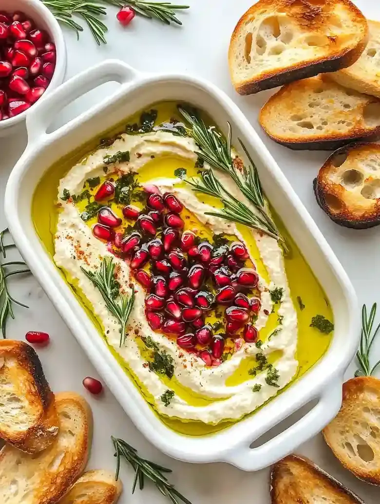 Whipped Ricotta Dip with Honey and Pomegranates